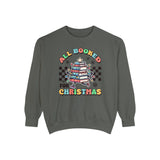 All Booked for Christmas Garment-Dyed Sweatshirt