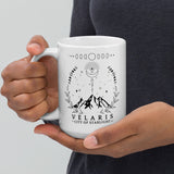 (3 sizes available!) Velaris Mug, ACOTAR Gift, Acotar Coffee Cup, White glossy Reader Gift Mug, Book Lover Present for Christmas