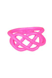 Pink Neon Dipped Pretzel Ring - My Jewel Candy