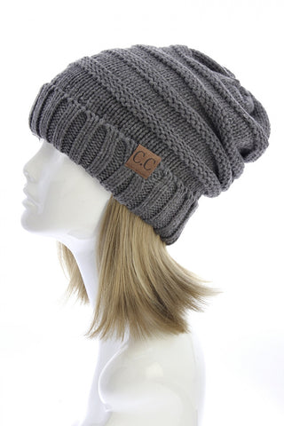 CC Beanie: Slouchy - Grey - My Jewel Candy
