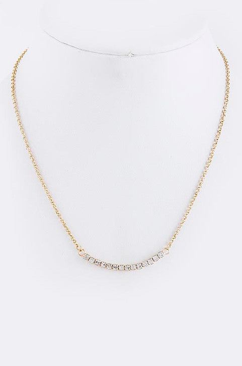 Crystal Bar Necklace - My Jewel Candy