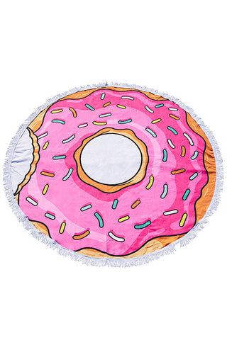 Donut Round Towel with Fringe