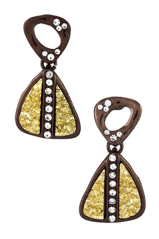 Druzy Triangle Present Earrings - My Jewel Candy