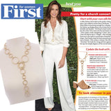 Chanel Inspired Celebrity Circle Y-Necklace (As seen on Cindy Crawford in First for Women)