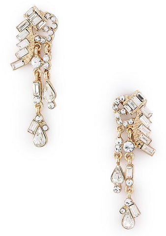Gatsby Collection Crystal Droplet Earrings - My Jewel Candy