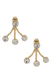 Triple Jewel Double-Sided Earrings (Silver) - My Jewel Candy - 2