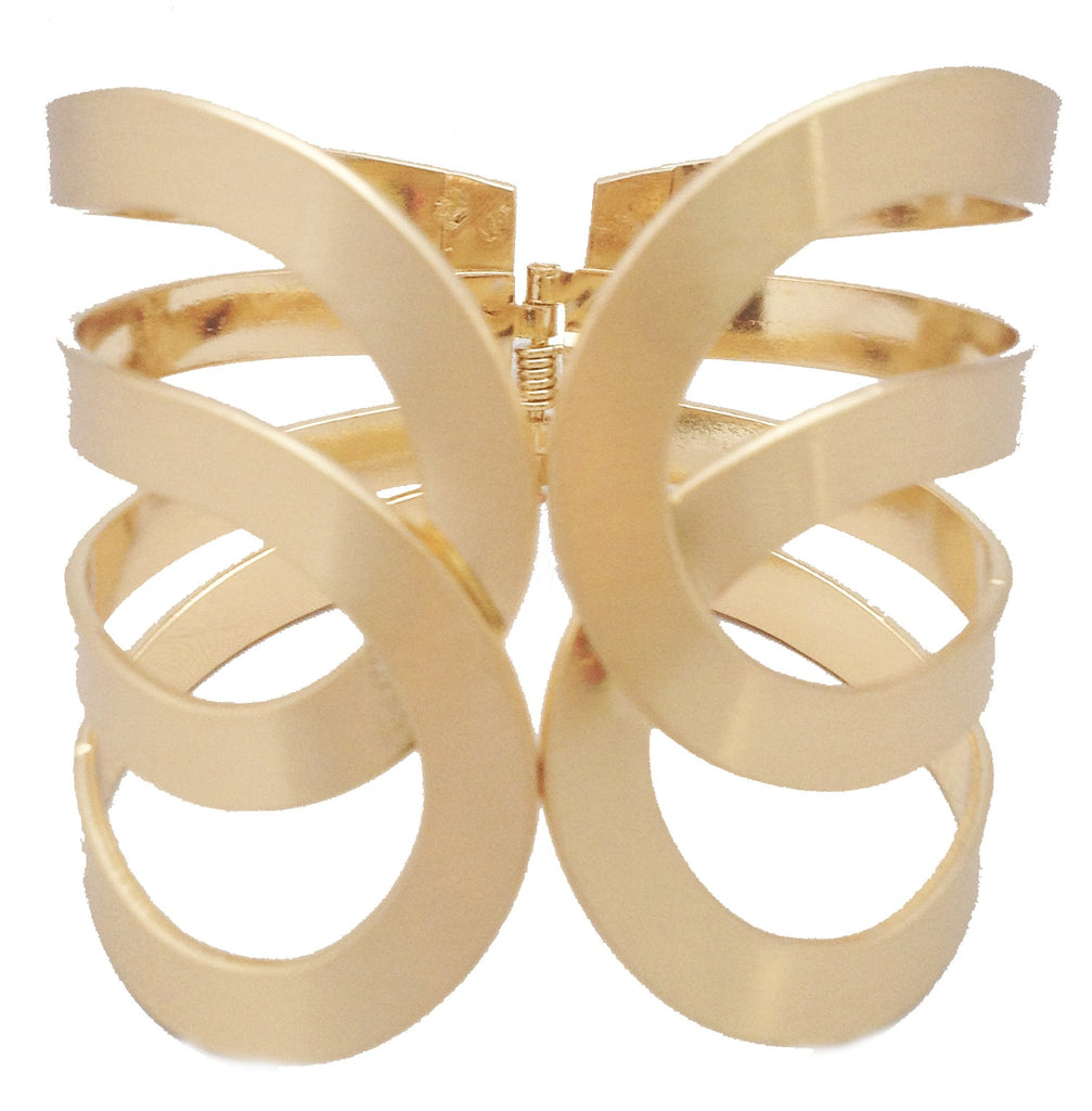 Gold Scalloped Cuff Bracelet - My Jewel Candy