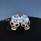 FREE 18 KARAT GOLD SKULL CRYSTAL EARRINGS - Just pay shipping & handling - My Jewel Candy - 2
