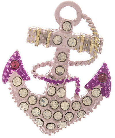 Pink Anchor Brooch - My Jewel Candy