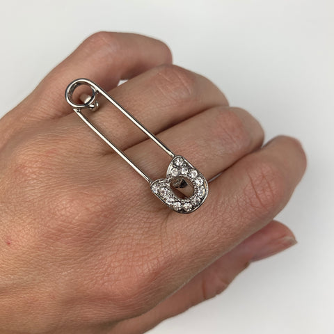 Safety Pin 2 Finger Ring
