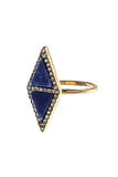 Double Faux Stone Triangle Crystal Ring - My Jewel Candy - 3