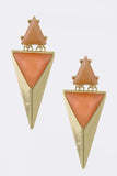 Angular Acrylic Ornate Drop Earrings - My Jewel Candy - 4