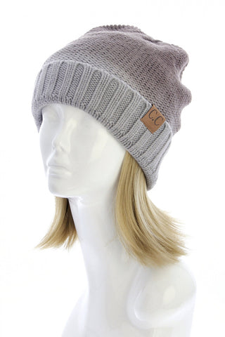 CC Beanie: Ombre Dark Grey / Light Grey - My Jewel Candy