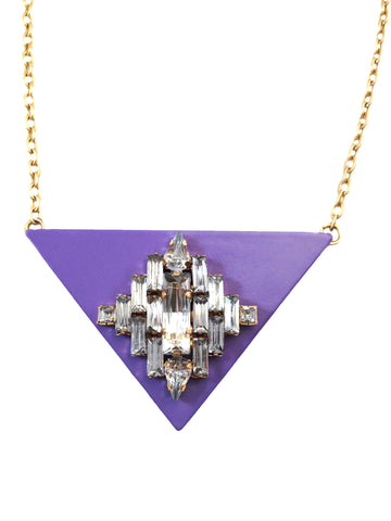 Triangle Jewel Lavender Necklace - My Jewel Candy - 1