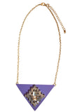 Triangle Jewel Lavender Necklace - My Jewel Candy - 3