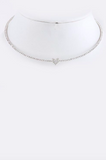 Crystal Heart Collar Necklace - My Jewel Candy - 3