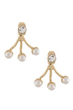 Triple Jewel Double-Sided Earrings (Silver) - My Jewel Candy - 3