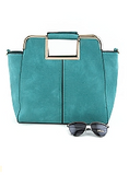 Centered Stitch Design Round Handle Tote Handbag - My Jewel Candy - 2