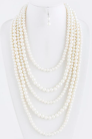 Layered Pearl Necklace - My Jewel Candy