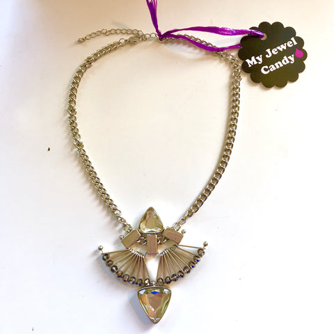 Silver Peacock Necklace