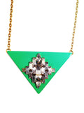 Triangle Jewel Turquoise Necklace - My Jewel Candy - 2