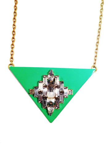 Triangle Jewel Turquoise Necklace - My Jewel Candy - 1