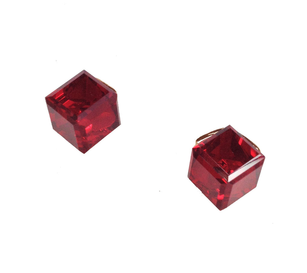Merlot Cubes Stud Earrings - My Jewel Candy