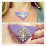 Triangle Jewel Lavender Necklace - My Jewel Candy - 2