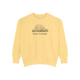 Sorry I'm Booked Sweatshirt for the Bookish or Booktok Fan (Comfort Colors)