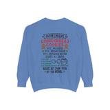 Recipe on Back Sweatshirt, Gingerbread Christmas Recipe Crewneck, Sugar Cookie Recipe Shirt, Trending Unisex Christmas Garment-Dyed Sweatshirt