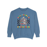 All Booked for Christmas Garment-Dyed Sweatshirt