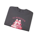 Coquette Christmas All Booked for Christmas Sweatshirt, Bookish Christmas Schedule Shirt, Coquette Pink Bows Sweatshirt Gift for Friend, Booktok Gift ideas, Classic Christmas Sweatshirts for book lovers, Casual Comfort for fantasy book readers,