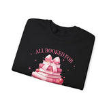 Coquette Christmas All Booked for Christmas Sweatshirt, Bookish Christmas Schedule Shirt, Coquette Pink Bows Sweatshirt Gift for Friend, Booktok Gift ideas, Classic Christmas Sweatshirts for book lovers, Casual Comfort for fantasy book readers,