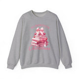 Coquette Christmas All Booked for Christmas Sweatshirt, Bookish Christmas Schedule Shirt, Coquette Pink Bows Sweatshirt Gift for Friend, Booktok Gift ideas, Classic Christmas Sweatshirts for book lovers, Casual Comfort for fantasy book readers,
