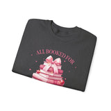 Coquette Christmas All Booked for Christmas Sweatshirt, Bookish Christmas Schedule Shirt, Coquette Pink Bows Sweatshirt Gift for Friend, Booktok Gift ideas, Classic Christmas Sweatshirts for book lovers, Casual Comfort for fantasy book readers,