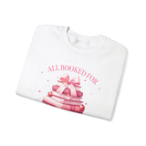 Coquette Christmas All Booked for Christmas Sweatshirt, Bookish Christmas Schedule Shirt, Coquette Pink Bows Sweatshirt Gift for Friend, Booktok Gift ideas, Classic Christmas Sweatshirts for book lovers, Casual Comfort for fantasy book readers,