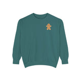 Recipe on Back Sweatshirt, Gingerbread Christmas Recipe Crewneck, Sugar Cookie Recipe Shirt, Trending Unisex Christmas Garment-Dyed Sweatshirt