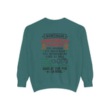 Recipe on Back Sweatshirt, Gingerbread Christmas Recipe Crewneck, Sugar Cookie Recipe Shirt, Trending Unisex Christmas Garment-Dyed Sweatshirt