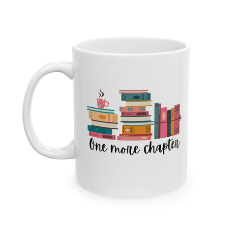 One More Chapter Mug, Bookish Coffee Cup, Book Lover Gift, Book Themed Tea Cup, Book Nerd Gifts,