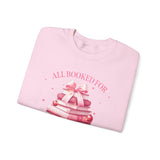 Coquette Christmas All Booked for Christmas Sweatshirt, Bookish Christmas Schedule Shirt, Coquette Pink Bows Sweatshirt Gift for Friend, Booktok Gift ideas, Classic Christmas Sweatshirts for book lovers, Casual Comfort for fantasy book readers,