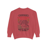 Recipe on Back Sweatshirt, Gingerbread Christmas Recipe Crewneck, Sugar Cookie Recipe Shirt, Trending Unisex Christmas Garment-Dyed Sweatshirt