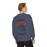 Recipe on Back Sweatshirt, Gingerbread Christmas Recipe Crewneck, Sugar Cookie Recipe Shirt, Trending Unisex Christmas Garment-Dyed Sweatshirt