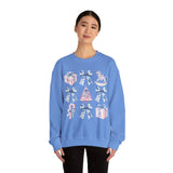 Coquette Christmas Bows Sweatshirt, Classic Christmas Shirt, Coquette Blue Pink Bows Sweatshirt Gift for Friend ideas, Casual Comfort Sweatshirts
