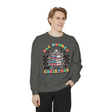 All Booked for Christmas Garment-Dyed Sweatshirt