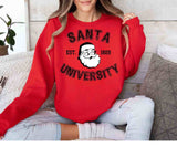 Santa University Sweatshirt, Unisex Santa University Crewneck Sweatshirt