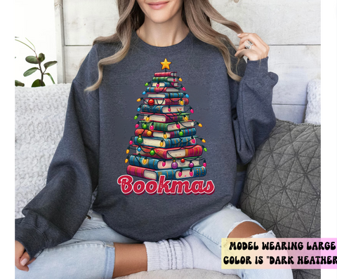 Bookmas Unisex Sweatshirt, Bookmas Booktok Crewneck, Bookmas Bookworm Holiday Gift