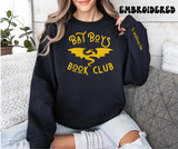 Bat Boys Embroidered Sweatshirt with embroidered sleeve, ACOTAR Merch, Embroidery ACOTAR sweatshirt, SJM Merch, Booktok Merch Unisex Crewneck Sweatshirt
