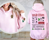 Recipe Hoodie, Christmas Recipe Hoody, Sugar Cookies Recipe Holiday Sweatshirt Unisex Hoodie