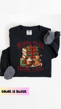 North Pole Book Club Bookish Christmas Sweatshirt, friend gift, Classic christmas sweatshirt casual comfort for fantasy book bookish gifts for friends