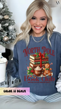 North Pole Book Club Bookish Christmas Sweatshirt, friend gift, Classic christmas sweatshirt casual comfort for fantasy book bookish gifts for friends